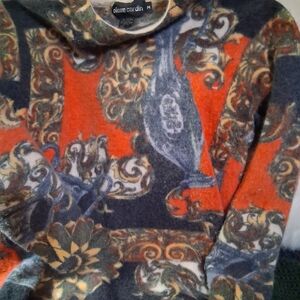 Pierre Cardin Women's Crewneck Sweater in Orange and Gray